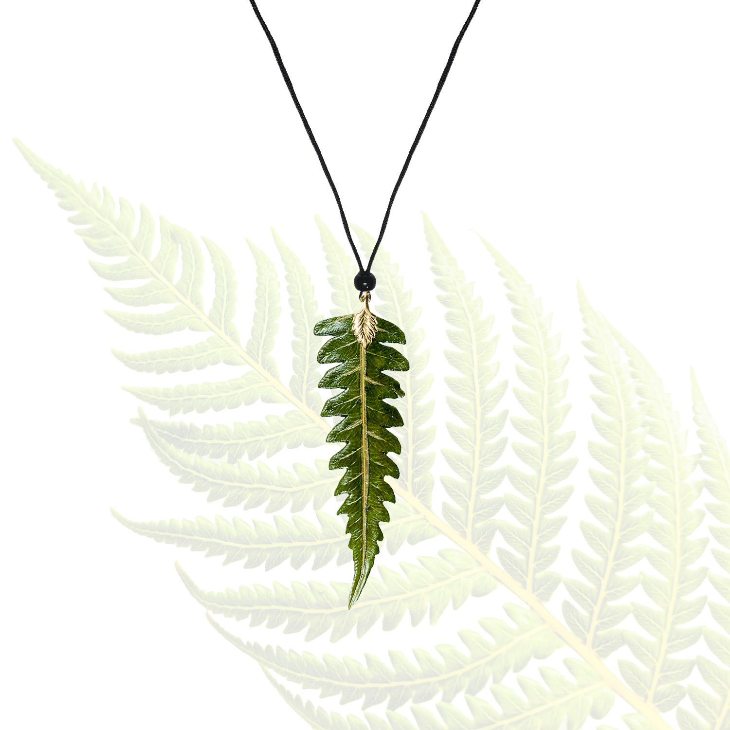 Hāpuʻu Fern Pendant - Gold, Medium