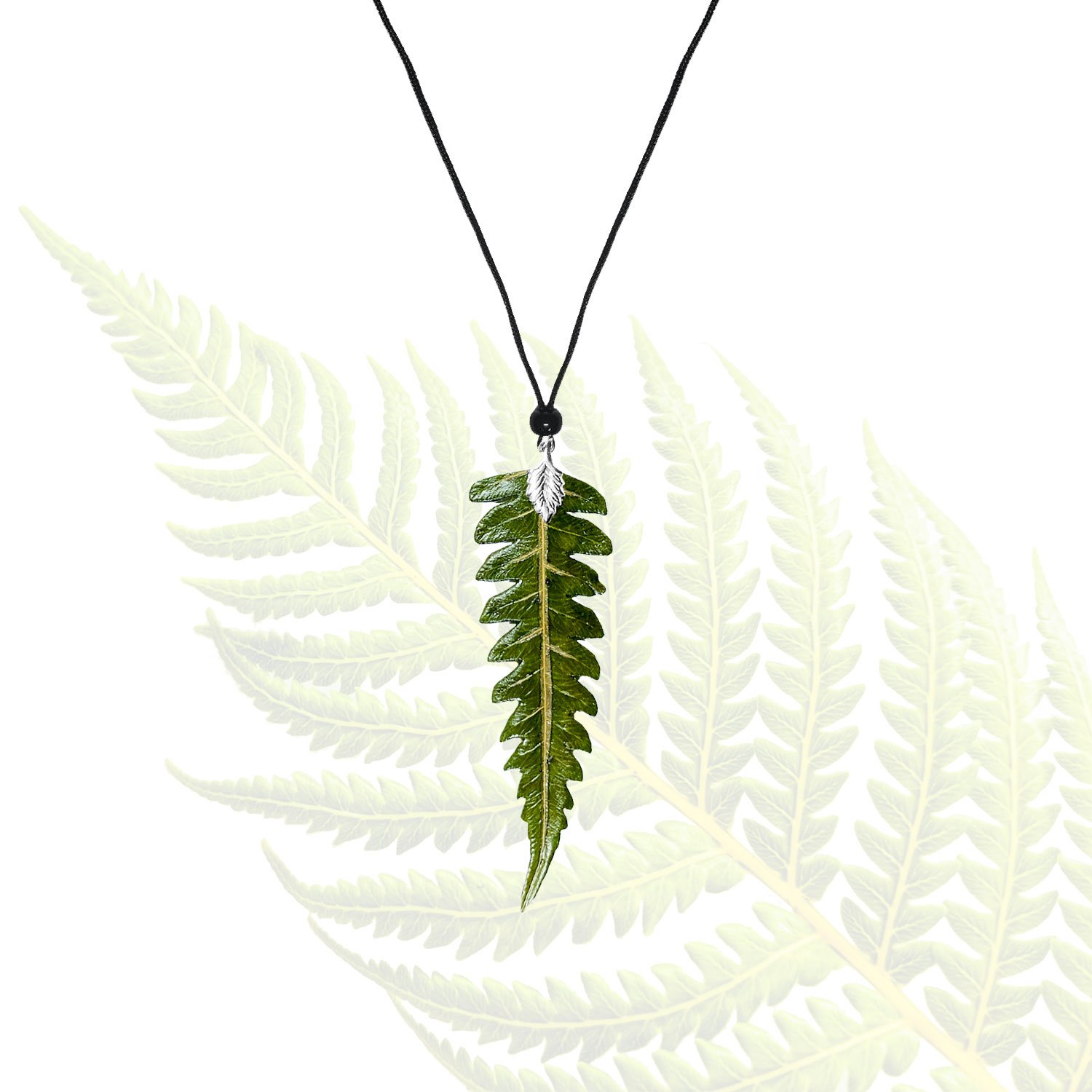 Hāpuʻu Fern Pendant - Silver, Medium