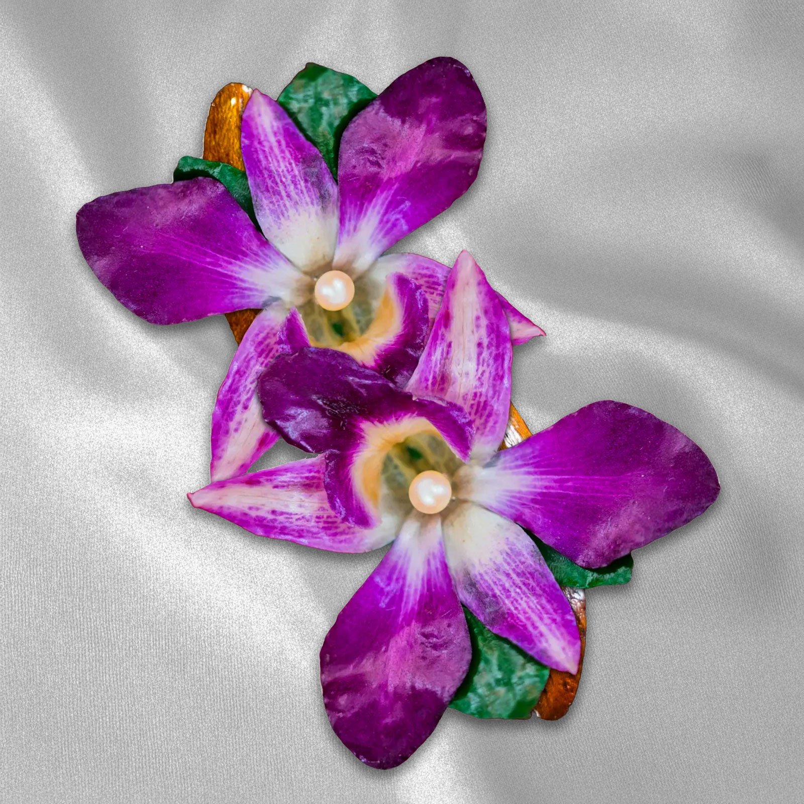 Magnetic Orchid Brooch - Double